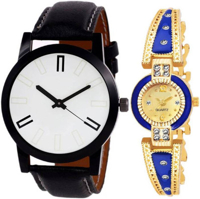 BOBO BIRD BBR14 Combo pack 2 New Designer Diamond Stunned Juliet Multicolor Dial Bracelet Couple Watch For Men & Women Analog Watch - For Couple