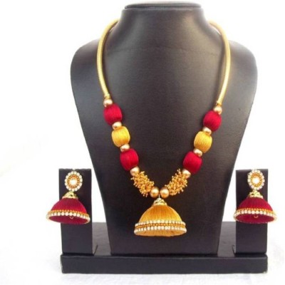 ambal Dori Red, Gold Jewellery Set(Pack of 1)