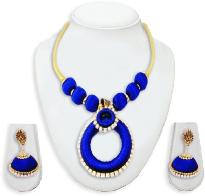 ambal Dori Blue, White Jewellery Set(Pack of 1)