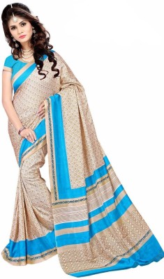 SGM Printed Bhagalpuri Art Silk Saree(Beige)