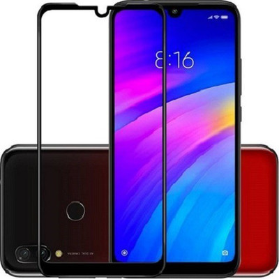 HOBBYTRONICS Edge To Edge Tempered Glass for Redmi 7(Pack of 1)
