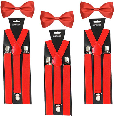 Urban Cawnpore Y- Back Suspenders for Men(Red)