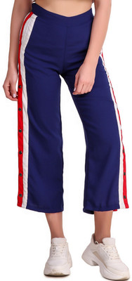 FASNOYA Flared Women Blue Trousers
