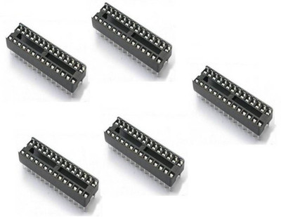 Technical hut 5 Pieces 28 Pin Dip Ic Socket-Base-Connector Electronic Components Electronic Components Electronic Hobby Kit