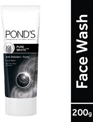 POND's Pure White Anti Pollution With Activated Charcoal Facewash, 200g Face Wash(200 g)