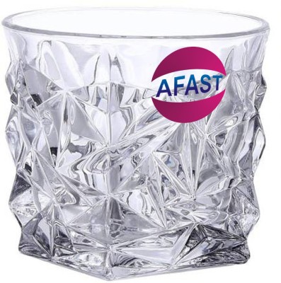 AFAST (Pack of 6) Multi Purpose Beverage Tumbler Drinking Glass Set For Home & Bar Use (Set Of 6)ft07 Glass Set Whisky Glass(330 ml, Glass, Clear)