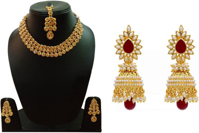 Chrishan Alloy Gold-plated Multicolor Jewellery Set(Pack of 1)