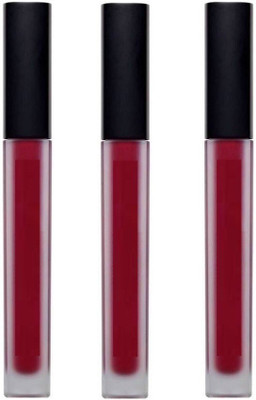 LARA KOSSLER Long Lasting Matte Look Lipsticks Set of 3 (Red)(Multicolor, 30 g)