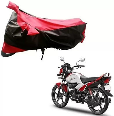 ELECTRIBLES Two Wheeler Cover for Hero(Splendor Pro, Black, Red)
