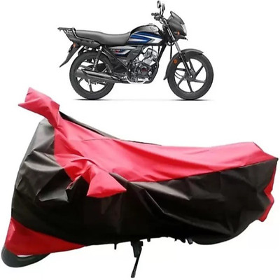 ELECTRIBLES Two Wheeler Cover for Hero(HF, Black, Red)