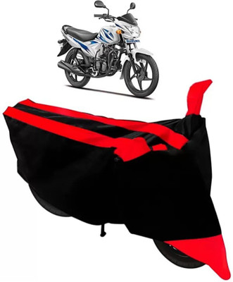 KAROBAR Two Wheeler Cover for Bajaj(DTS-i, Black, Red)