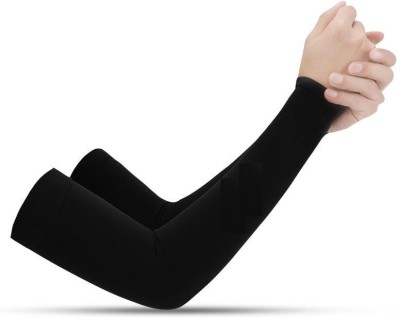 FOXSTON Cotton Arm Sleeve For Men & Women(Free, Black)