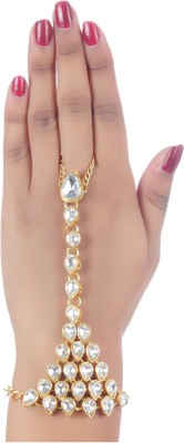 Lucky Jewellery Alloy Cubic Zirconia Gold-plated Ring Bracelet