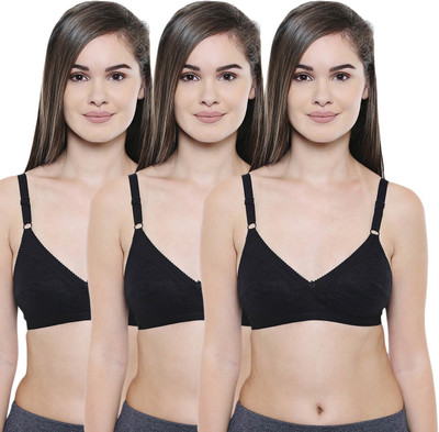BodyCare Women Full Coverage Lightly Padded Bra(Black)