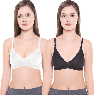 BodyCare by Bodycare Creations Women T-Shirt Lightly Padded Bra(White, Black)