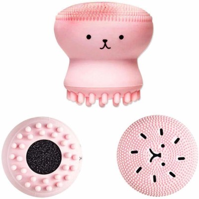 FOK ctopus Design Silicone Facial Cleansing Brush(Pack of 1)
