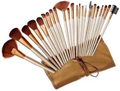 SKINPLUS Multipurpose Makeup Brush Set pack of 24 golden(Pack of 24)