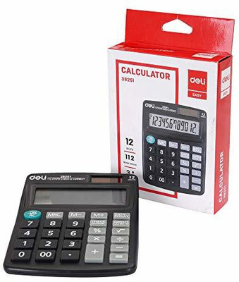 Deli W39251 Easy Series Black 112 Step check Basic  Calculator(12 Digit)