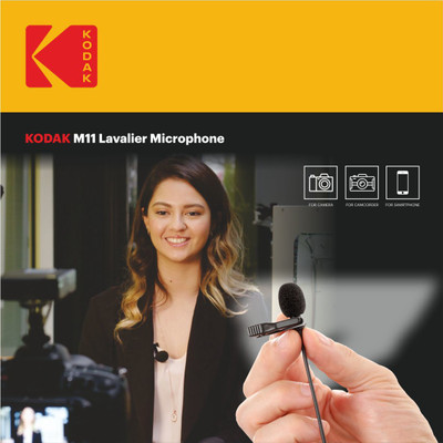 Kodak M11 2.5mm Lavalier Microphone with Adapter for Smartphones Camera Microphone