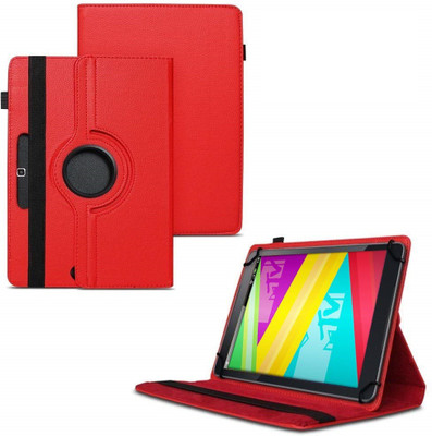 TGK Flip Cover for Swipe Mtv Slash 4X Tablet 7 inch 360 Degree Rotating Case(Red, Cases with Holder)