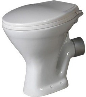 Ceramic EWC P Trap Western Commode With Seat Cover Western Commode(White)