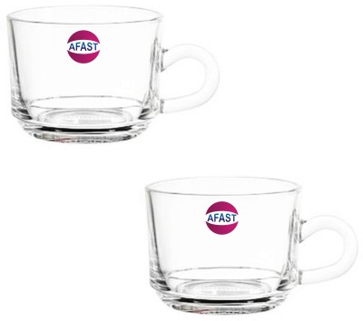AFAST New Design & Style Transparent Glass Tea/ Coffee Cup -KA8 Glass Coffee Mug(150 ml, Pack of 2)