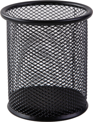 Deli 1 Compartments Metal Pen Stand(Black)