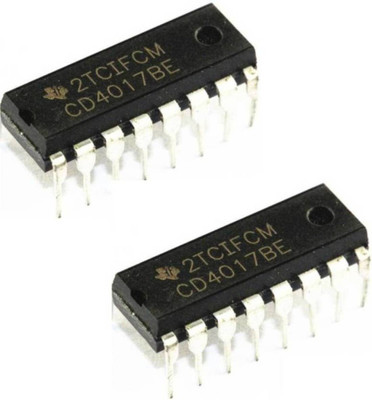 Technical hut 2 Pieces CD4017 IC FOR Timer Counter and Clock Projects Electronic Components Electronic Hobby Kit