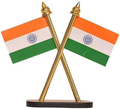 Renaissance Indian flag for car dashboard Square Car Dashboard Flag(Plastic)