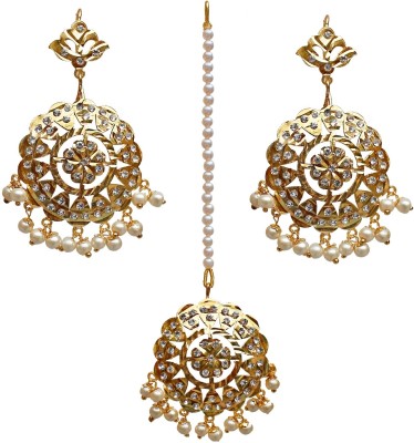 Lucky Jewellery Alloy Gold-plated White, Gold, Silver Jewellery Set(Pack of 1)