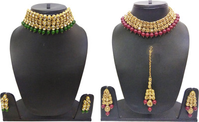 Chrishan Alloy Gold-plated Multicolor Jewellery Set(Pack of 1)
