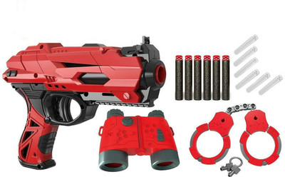 Zahuu High Speed & Long Range Police Role Play Gun Pistol Toy with 6 Soft Foam Bullets