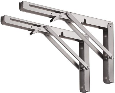 Hyderon Folding Bracket _12 inches 12 inches Shelf Bracket(Stainless Steel)