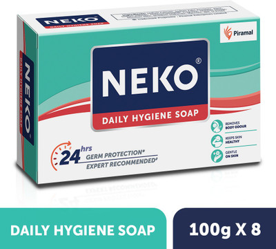 NEKO Daily Hygiene Soap, 24 hours Germ Protection(8 x 100 g)
