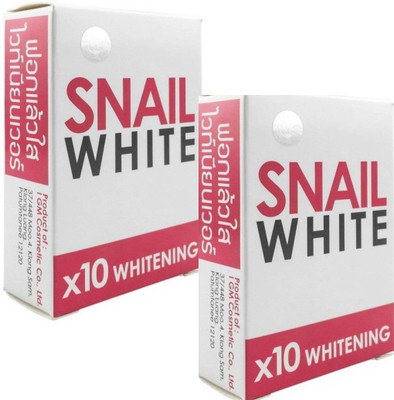 Snail White X10 Skin Whitening Soap of THAI origin with Snail Filtrate ( Pack of 2)(2 x 35 g)