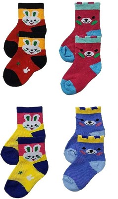 Neo Smarrt Baby Boys & Baby Girls Printed Ankle Length(Pack of 4)