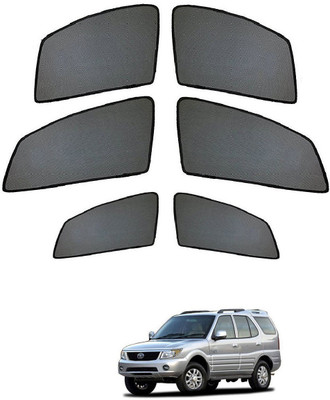 AuTO ADDiCT Side Window Sun Shade For Tata Safari(Black)