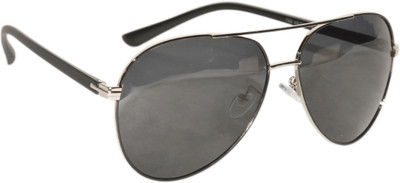 PETER JONES Aviator Sunglasses(For Men & Women, Black)