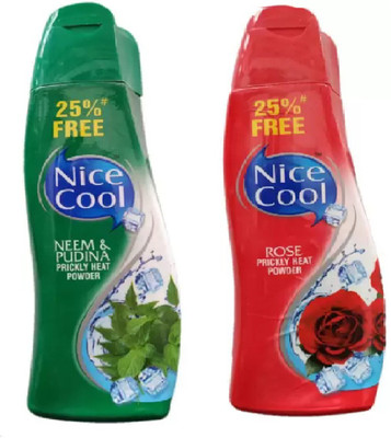 NICE COOL cool talc neem pudina and rose combo pack of 2pc(2 x 100 g)