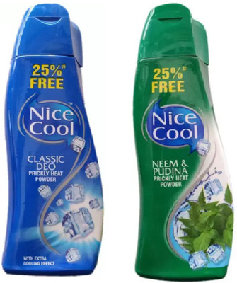 NICE COOL cool talc classic and neem pudina pack of 2pc(2 x 100 g)