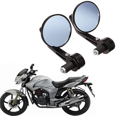 BRPEARl Manual Rear View Mirror, Dual Mirror, Driver Side For Hero Hunk(Right, Left)