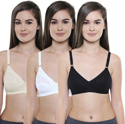 BodyCare Women Full Coverage Lightly Padded Bra(White, Black, Beige)