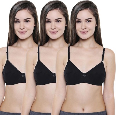 BodyCare Women T-Shirt Non Padded Bra(Black)