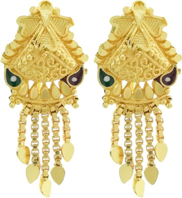 Saizen Traditional Ethnic Collection Gold Plated Earrings Pearl Alloy Jhumki Earring