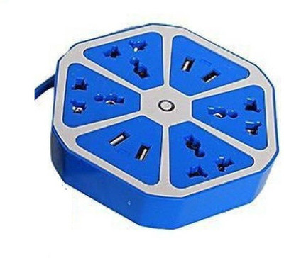 Ace Gorilla Mobile Charging USB Power Hub ( Blue-03 ) 8 A Three Pin Socket