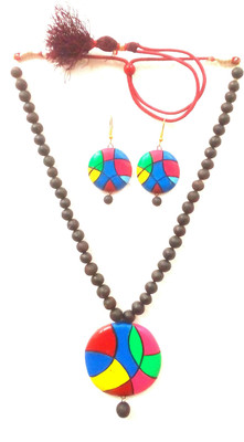 Haus Fabula Terracotta Multicolor Jewellery Set(Pack of 1)