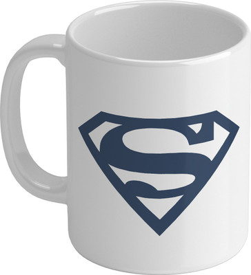 Shieldsmore Ceramic designer superman printed coffee mug/cup for gift |White Ceramic Coffee Mug(325 ml)