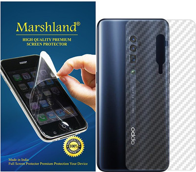 MARSHLAND Back Screen Guard for Oppo Reno 10x zoom, 3D Touch Feel Carbon Fiber Flexible Anti Scratch Bubble Free, Transparent(Pack of 1)