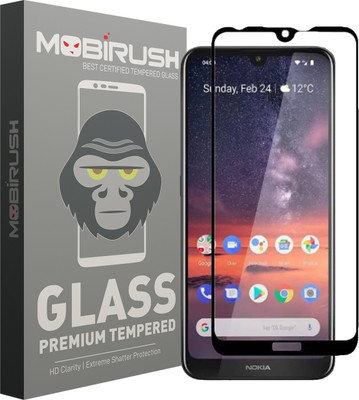 MOBIRUSH Edge To Edge Tempered Glass for Nokia 3.2(Pack of 1)