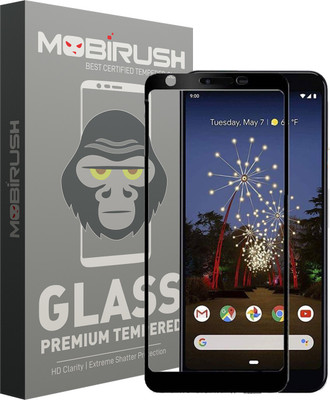 MOBIRUSH Edge To Edge Tempered Glass for Google Pixel 3A(Pack of 1)